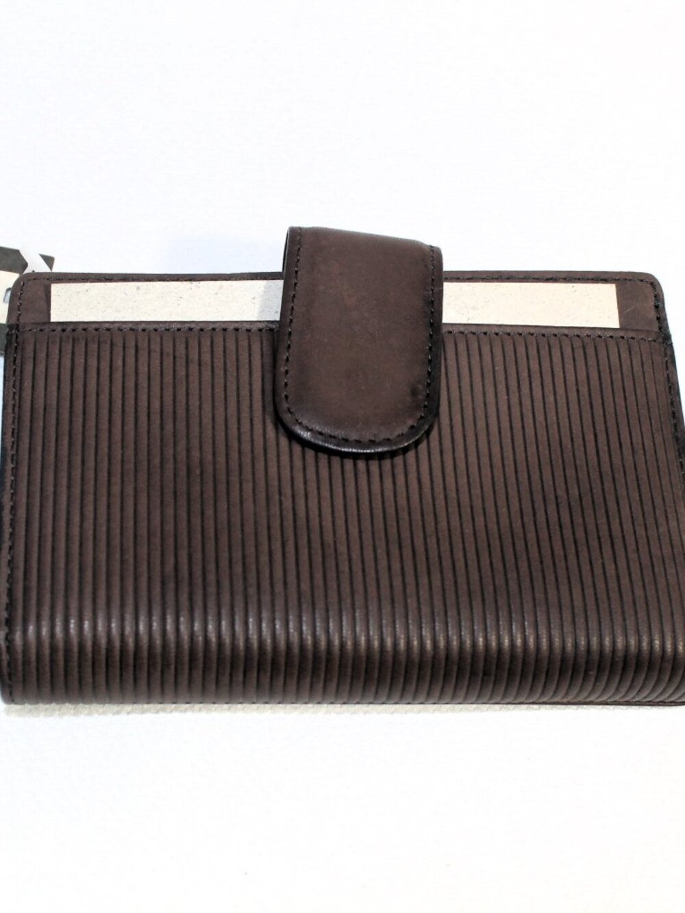 Mundi Framed French Brown Leather Wallet